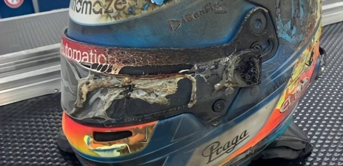 F1-helm Romain Grosjean na horrorcrash in Bahrein